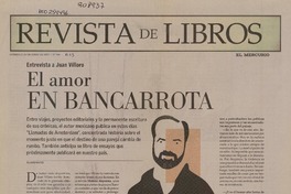 El amor en bancarrota (entrevista)  [artículo] Alvaro Matus.