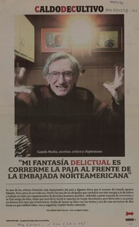 "Mi fantasía delictual es --" (entrevista)  [artículo] Verónica Torres Salazar.