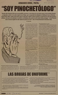 Soy pinochetólogo" (entrevista)  [artículo] Catalina May.