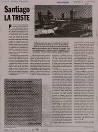 Santiago, la triste  [artículo] Guillermo Carrasco Notario.