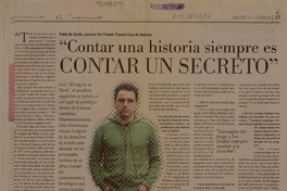 "contar una historia siempre es contar un secreto" (entrevista)  [artículo] Patricio Jara.