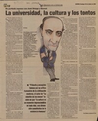 La universidad, la cultura y los tontos (entrevista)  [artículo]José Ortega y Gasset.