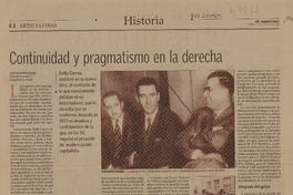 Continuidad y pragmatismo en la derecha  [artículo]Santiago Aránguiz Pinto.