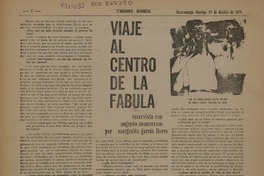 Viaje al centro de la fábula (entrevista)  [artículo] Margarita García Flores.