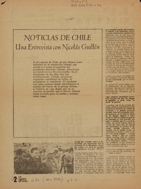 Noticias de Chile (entervista)  [artículo] Armando Alvarez Bravo.