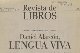 Lengua viva (entrevista)  [artículo] Alvaro Bisama.