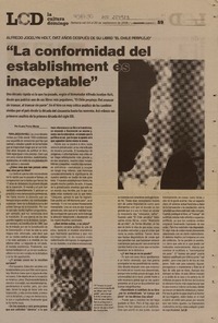 "La conformidad del establishment es inaceptable" (entrevista)  [artículo]Pereda Madrid, Claudio.
