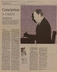 Conciertos a cuatro manos  [artículo]Tito Matamala.