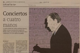 Conciertos a cuatro manos  [artículo]Tito Matamala.