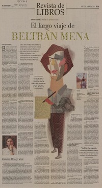 El largo viaje de Beltrán Mena (entrevista)  [artículo] Pedro Pablo Guerrero.