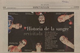 "Historia de la sangre" revisitada  [artículo] Juan Antonio Muñoz H.