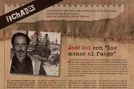 José Gai con "las manos al fuego" (entrevista)  [artículo].