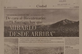 A Santiago hay que mirarlo desde arriba  [artículo] Maité Armendáriz Azcárate.