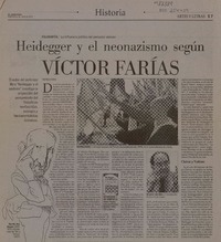 Heidegger y el neonazismo según Víctor Farías  [artículo] Patricio Tapia.