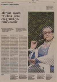 "Violeta Parra era genial, no nunca lo fui"  [artículo] Mauricio Jürgensen.