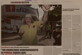 "Me parecería sorprendente si Piñera dijese que no se corre ni una paja" (entrevista)  [artículo] Macarena Gallo.