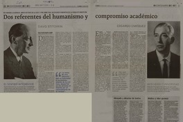 Dos referentes del humanismo y compromiso académico  [artículo] Danny Gonzalo Monsálvez Araneda.