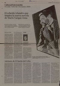 El rebelde irlandés que inspira la nueva novela de Mario Vargas Llosa  [artículo] María Josefina Poblete.