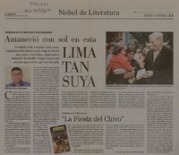 Amaneció con sol en esta lima tan suya  [artículo] Alfredo Bryce Echenique.