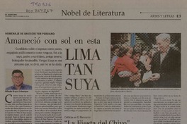 Amaneció con sol en esta lima tan suya  [artículo] Alfredo Bryce Echenique.