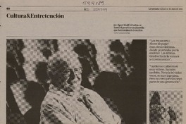 "Siento que mi teatro está hoy un poco desfasado" (entrevista)  [artículo] Jorge Letelier.