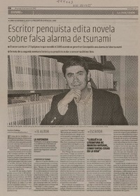 Escritor penquista edita novela sobre falsa alarma de tsunami  [artículo] Patricia Orellana.