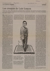 Los ensayos de Luis Loayza  [artículo] Mario Vargas Llosa.