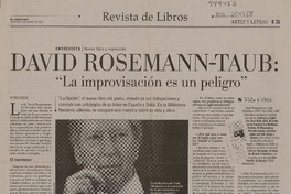 "La improvisación es un peligro" (entrevista)  [artículo] Patricio Tapia.