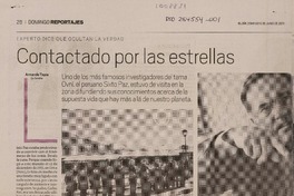 Contactado por las estrellas  [artículo] Armando Tapia.
