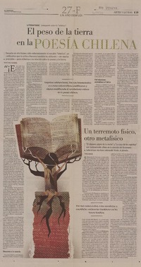 El peso de la tierra en la poesía chilena  [artículo] Pedro Pablo Guerrero.