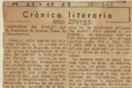 Crónica literaria  [artículo] Alone.
