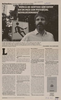 "Nunca he sentido que estoy en un paìs con potencial revolucionario" (entrevista)  [artículo] Ana Rodrìguez.