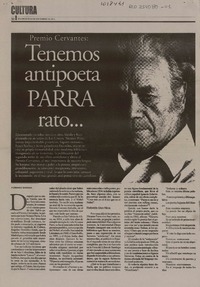 Tenemos antipoeta Parra rato--  [artículo] Fernando Barraza.