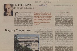 Borges y Vargas Llosa  [artículo] Jorge Edwards.