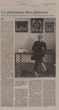 Un prematuro libro pòstumo  [artículo] Juan Cruz.