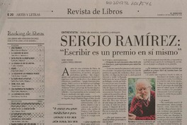 "Escribir es un premio en sí mismo" (entrevista)  [artículo] Marc Homedes y María Teresa Cárdenas.