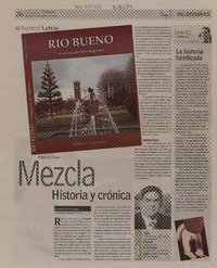 Mezcla historia y crònica  [artículo] Gerardo Pavez Vargas.