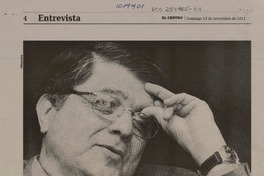 "La política quizás es el peor oficio para un escritor" (entrevista)  [artículo] María José Cabezas.