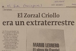 El zorzal criollo era un extraterrestre  [artículo] Tito Matamala.