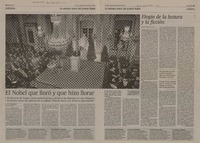 El Nobel que lloró y que hizo llorar  [artículo] Juan Cruz.