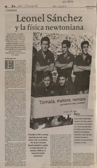 Leonel Sánchez y la física newtoniana  [artículo] Tito Matamala.