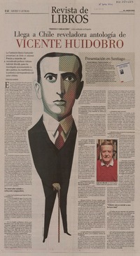 Llega a Chile reveladora antología de Vicente Huidobro (entrevista)  [artículo] Pedro Pablo Guerrero.