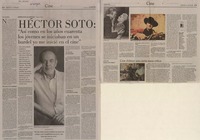 Héctor Soto: "así como en los años cuarenta los jóvenes se iniciaban en un burdel yo me inicié en el cine" (entrevista)  [artículo] Daniel Swinburn.