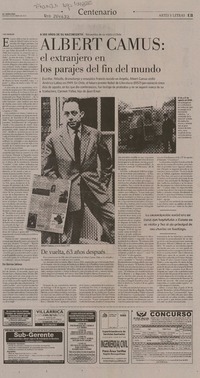 Albert Camus : el extranjero en los parajes del fin del mundo [artículo] Yael Mandler.
