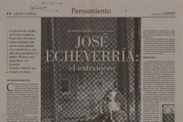 José Echeverría : El extranjero  [artículo] Juan Ignacio Rodríguez Medina