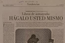 Libros de autoayuda: Hágalo usted mismo  [artículo] Juan Ignacio Rodríguez Medina