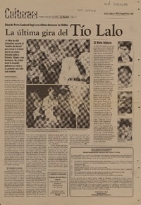 La última gira del tío Lalo  [artículo] Marcos Moraga L.