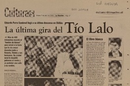 La última gira del tío Lalo  [artículo] Marcos Moraga L.