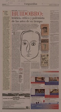 Huidobro: teórico, crítico y polemista de las artes de su tiempo  [artículo] Marilú Ortiz de Rozas.