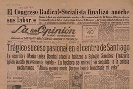 Trágico suceso pasional en el centro de Santiago.  [artículo]